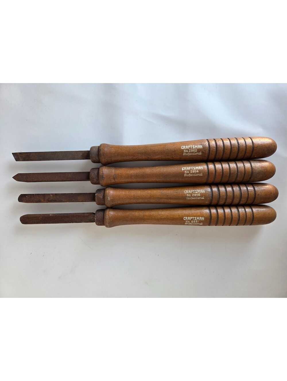 Craftsman Wood Lathe Chisel Set 4pc Professional USA 2851 2854 2856 2862